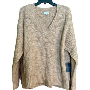 Lucky Brand Tan V-Neck Sweater